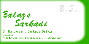 balazs sarkadi business card